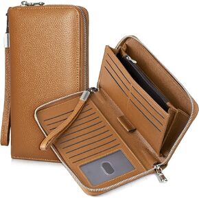 LETEULO Wallets for Women Leather Credit Card Holder Long Slim Purse Large Capacity Clutch Handbag Wallet