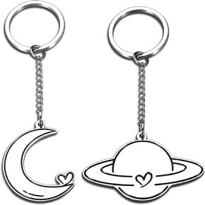 Matching Couples Stuff Valentines Day Gifts for Boyfriend Girlfriend Friends Love You To The Moon And To Saturn Taylor Keychains for Husband Wife Anniversary Birthday Christmas Gift for Husband 2 Pcs