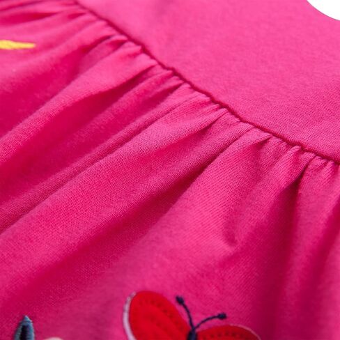 Cotton Toddler Girls Dress Flower Rainbow Outfits Short Sleeve Unicorn Dresses 2-7 Years in Saudi Arabia