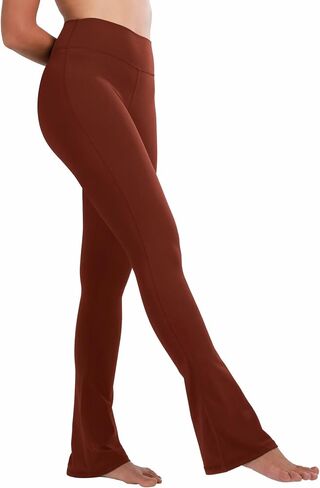 Sunzel Butterflycra High Waist Mini Flared Leggings for Women, Tummy Control Casual Flare Yoga Pants for Yoga Workout Gym 32" Wine Red XX-Large in Saudi Arabia
