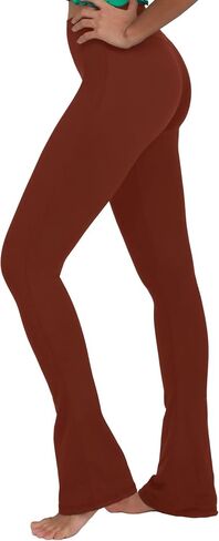 Sunzel Butterflycra High Waist Mini Flared Leggings for Women, Tummy Control Casual Flare Yoga Pants for Yoga Workout Gym 32" Wine Red XX-Large in Saudi Arabia
