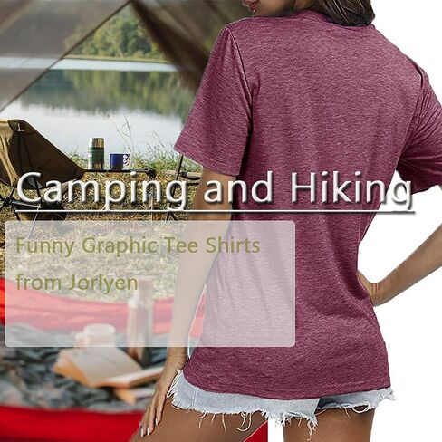 Hiking Shirt for Women Adventure Mountain Graphic Athletic Shirts Funny Hike More Worry Less Tee Tops in Saudi Arabia