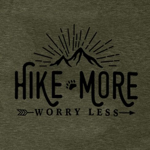 Hiking Shirt for Women Adventure Mountain Graphic Athletic Shirts Funny Hike More Worry Less Tee Tops in Saudi Arabia