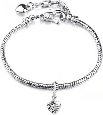 NARTGO I Love You To The Moon وحلية خلفية متوافقة مع أساور Pandora Charms in Kuwait