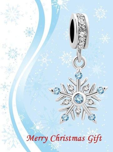GMXLin Christmas Snowflake Charm Dangle Bead for Women Girl Bracelets Grandma Mom Gift in Kuwait