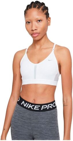 Nike Indy Bra V-Neck White/Grey Fog/Particle Grey SM in Saudi Arabia