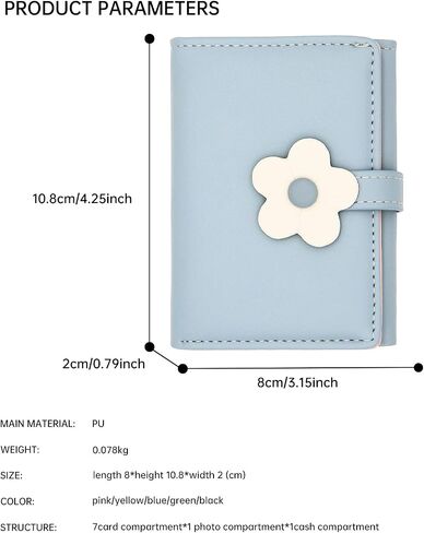 Cute Small Wallet for Girls Women - RFID Blocking PU Leather Tri-folded Flowers Cash Pocket with Card Holder Slim Short Wallet (Pink) in Saudi Arabia