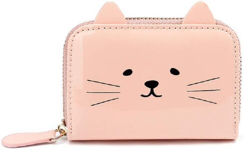 Women's Wallet RFID Blocking Cute Cat Printed Zipper Coin Purses Multi Purpose Card Holder Fashion Small Wallet in Kuwait