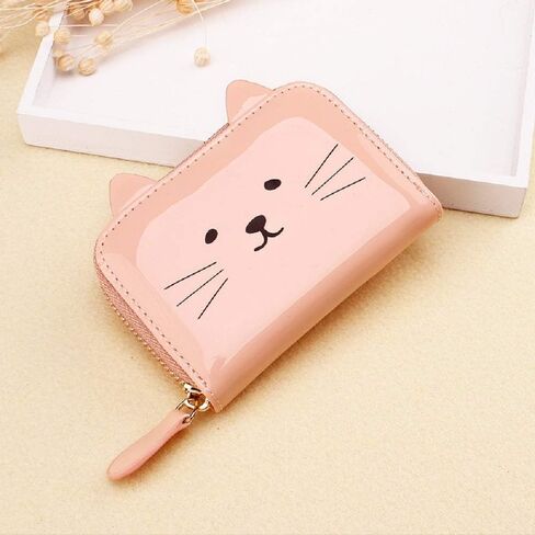 Women's Wallet RFID Blocking Cute Cat Printed Zipper Coin Purses Multi Purpose Card Holder Fashion Small Wallet in Kuwait