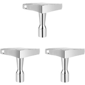 3pcs Drum Key, Magnetic Drum Tuner Keychain S-Shaped Ergonomic Handle Drum Key Drill Bit Drum Key Tool for Acoustic and Electronic Drums (Quadrilateral)
