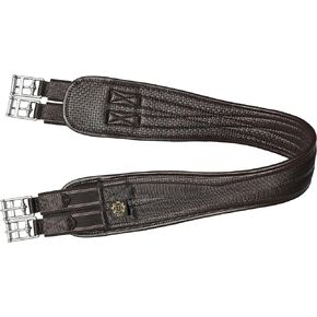 T TEKE Contoured Chafeless Girth for Horses, Airflow Waffle PVC Foam Construction with Double Side Heavy Duty Cotton Elastic and Stainless Steel Buckles (38"-56")