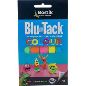 لاصق بوستيك بلو تاك القابل لإعادة الاستخدام: 75 جم، 5 شرائط - برتقالي، أخضر، وردي، أزرق وأصفر / متنوع (برتقالي، أخضر، وردي، أزرق وأصفر) in Kuwait