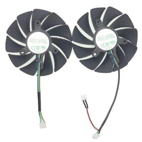 مروحة تبريد بطاقة الرسومات LEYEYDOJX الجديدة PLA09215B12H لأجهزة Lenovo/Dell RTX 3060 3070 3080 3090 (يسار + يمين) DC12V 0.55A مروحتان!! in Kuwait