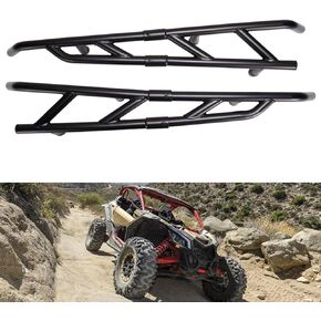 HAKA TOUGH Rock Sliders for Can Am Maverick X3 2017-2022 Nerf Bars for Maverick x3 Accessories Tree Kickers Anti-Corrosion Coating