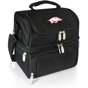 PICNIC TIME NCAA Arkansas Razorbacks Pranzo Insulated Lunch Tote, Black (512-80-175-034-0)