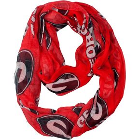 Littlearth womens NCAA Georgia Bulldogs Sheer Infinity Scarf, Team Color, One Size