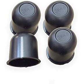 4 Black Trailer Wheel Hub Center Cap 3.125" Diameter Travel Trailer, Camper RV (Black)