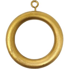 Galaxy Indiacraft Wooden Curtain Rings/Hooks/Clips for 1.25 to 2.5 Inch Curtain Rod (Set of 12) (Inner Dia 1.7, Outer Dia 2.5 Inch, Natural Maplewood)