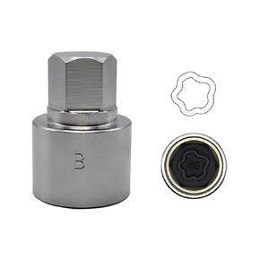 063 Wheel Locking Nut Key Compatible with BMW Mini Series, Wheel Lock Nut Socket Adapter, Wheel Anti-Theft Lug Nut Removal Tool, Anti-Theft Screw Remover