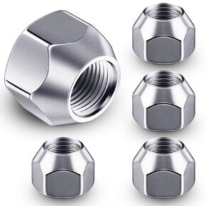 1/2-20 Inch Trailer Lug Nuts 509 Tire Lugs Wheel Nuts Wheel Trailer Lugs Tire Acorn Nut Silver Lug Nuts Open End Finish Lug Nuts for Trailers Tire Wheel (10 Pieces)