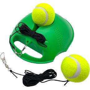 TaktZeit Tennis Trainer Rebound Baseboard Self Tennis Training Equipment Tennis Practice Rebounder with 2 Tennis Balls