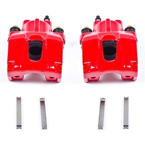 Power Stop Rear S4998 Pair of High-Temp Red Powder Coated Calipers