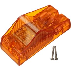 Partsam 18 LED Trailer Bus Mid Turn Signal Marker Light (amber) Side Mount P/T/C Light Clearance with Reflector Replacement for Freightliner Sleepers Side Marker/Turn Signals, 3 wires