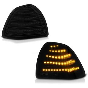 VIPMOTOZ [Sequential Turn Signal For 2009-2022 Compatible with Dodge RAM 1500 2500 3500 Classic Dark Smoke Amber LED Strips Side Towing Mirror Indicator Light Blinker Lamp, Driver & Passenger Side
