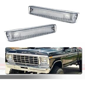 Tonsya لشاحنات فورد F-150 1973-1979، 1978-1979 فورد برونكو الزاوية الأمامية بدوره أضواء الإشارة الإسكان عدسة مدخنة