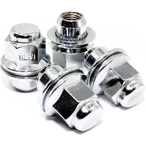 Set of 4 12x1.5 Veritek Mag OEM Factory Washer Style Chrome Lug Nuts for Toyota Tacoma 4 Runner SR5 Pre-Runner TRD Off-Road Limited Factory Stock Replacement