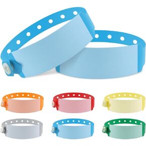 100pcs Vinyl Wristbands Hospital Identification Bands,Waterproof Adjustable Medical Wristband,Disposable Snap Wristband for Hospital (Color : Gray)