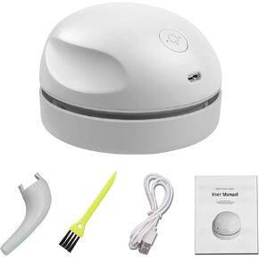 مكنسة كهربائية سطح المكتب من برويثلين، شحن USB مع فرشاة تنظيف فوهة المكنسة، تصميم قابل للفصل ومكنسة كهربائية محمولة صغيرة للطاولة، فتات الغبار، البيانو، الكمبيوتر، السيارة إلخ