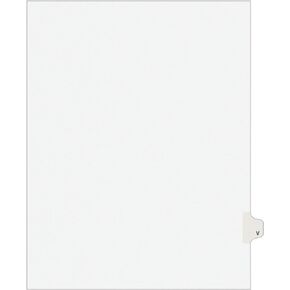 Avery Legal Dividers, Premium Individual Tab Titles, Letter Size, Side Tabs, V, Pack of 25 (01422)
