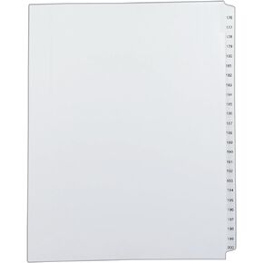 Avery Collated Legal Exhibit Dividers, Allstate Style, 176-200, Side Tab, 8.5 x 11 inches, 1 Set (82190)