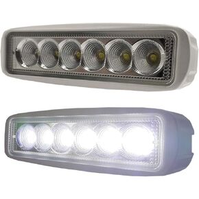 Vcanuplms Led Boat Lights, 2 pc 60W IP68 Waterproof Led Spreader Lights, 12/24V LED Flood Light marine Light Bar For Boat Pontoon Night Driving