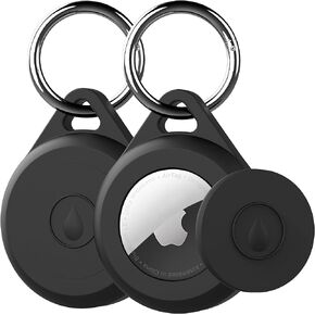 Airtag Keychain Holder Case for Apple Airtag, 4 Pack of IPX8 Waterproof, Fully Shockproof, Anti Scratch Airtag Holder Case for Key, Kid, Bag, Luggage, Pets Collar