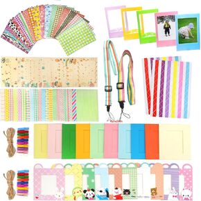 GEMHOPE Colorful Mini 11 Accessories 312 Pcs Accessories Compatible with Mini 9 8 90 70 11 12 Include Mini Sticker for Film Desk Frames