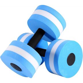 Leapiture 2pcs EVA Water Aerobics Dumbbell Swimming Pool Exercise Equipment Water Fitness Weight Aquatic Barbell Aqua Fitness Swimming Pool Exercise