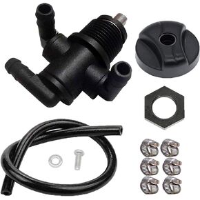 3-Way 7052161 Fuel Shut-off Valve Switch with Plastic Knob + Fuel line , for Polaris Sportsman ATV 325 330 335 400 500 600 700