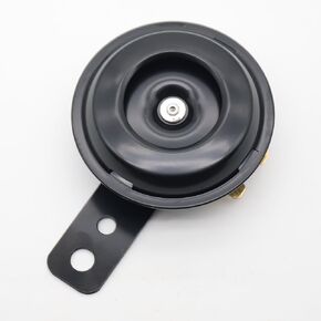 LVEE DL70 Universal Motorcycle Electric Horns Waterproof Round Loud Speaker 12V 1.5A 105db small horn (Black, Large)