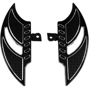 HDBUBALUS Motorcycle Floorboards Aluminum Male Mount Foot Pegs Floor Board Black Fit for Harley Touring Electra Glide Road Glide Road King Dyna Sportster 1 Pair