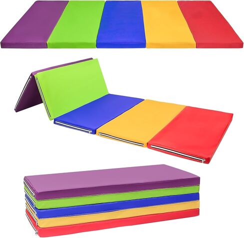 TWOCORN Gymnastics Mat - Foldable Kids Tumbling Mat, Extra Thick High-Density Tear-Resistant, Suitable for Tumbling, Gymnastics, and Stretching in Saudi Arabia