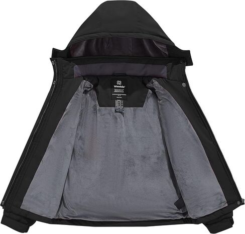 سترة تزلج مقاومة للماء للفتيات من Wantdo معطف شتوي مقاوم للرياح في الهواء الطلق مع غطاء رأس قابل للفصل in Kuwait