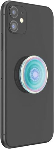 PopSockets PopGrip - توسيع الحامل والقبضة مع جزء علوي قابل للتبديل - شفاف قزحي الألوان in Kuwait