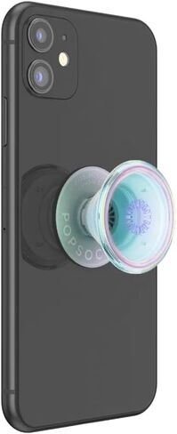 PopSockets PopGrip - توسيع الحامل والقبضة مع جزء علوي قابل للتبديل - شفاف قزحي الألوان in Kuwait