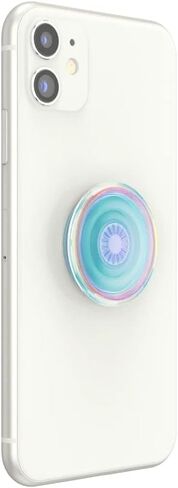 PopSockets PopGrip - توسيع الحامل والقبضة مع جزء علوي قابل للتبديل - شفاف قزحي الألوان in Kuwait