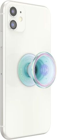 PopSockets PopGrip - توسيع الحامل والقبضة مع جزء علوي قابل للتبديل - شفاف قزحي الألوان in Kuwait