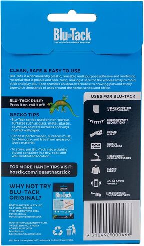 لاصق بوستيك بلو تاك القابل لإعادة الاستخدام: 75 جم، 5 شرائط - برتقالي، أخضر، وردي، أزرق وأصفر / متنوع (برتقالي، أخضر، وردي، أزرق وأصفر) in Kuwait