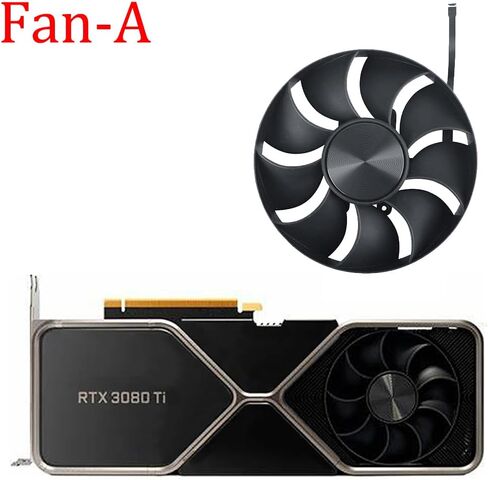 استبدال مروحة بطاقة الفيديو 85 مم لمروحة بطاقة الرسومات NVIDIA RTX 3080 3080Ti FE Founders Edition (Fan-AB) in Saudi Arabia
