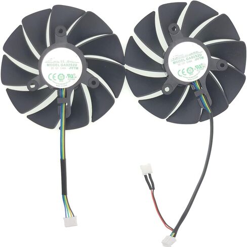 مروحة تبريد بطاقة الرسومات LEYEYDOJX الجديدة PLA09215B12H لأجهزة Lenovo/Dell RTX 3060 3070 3080 3090 (يسار + يمين) DC12V 0.55A مروحتان!! in Kuwait